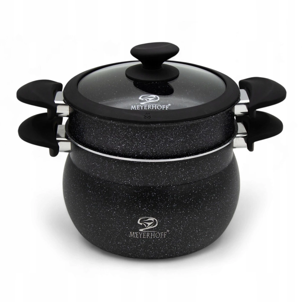 Meyerhoff Garinimo puodas STEAMER 24cm 3 dalys 9L Virtuvės marmuras