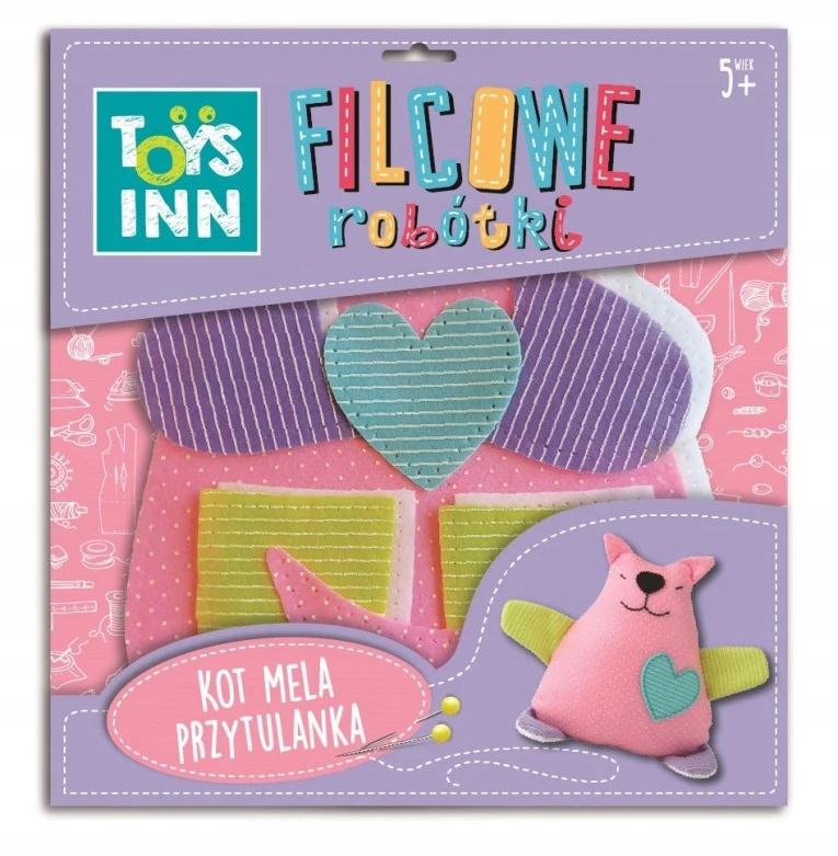 Mezgimas iš veltinio - Mela's pliušinis katinas STnux