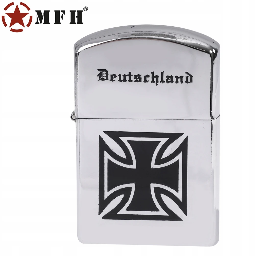 Vėjui atsparus žiebtuvėlis MFH Deutschland - poliruotas chromas, neužpildytas