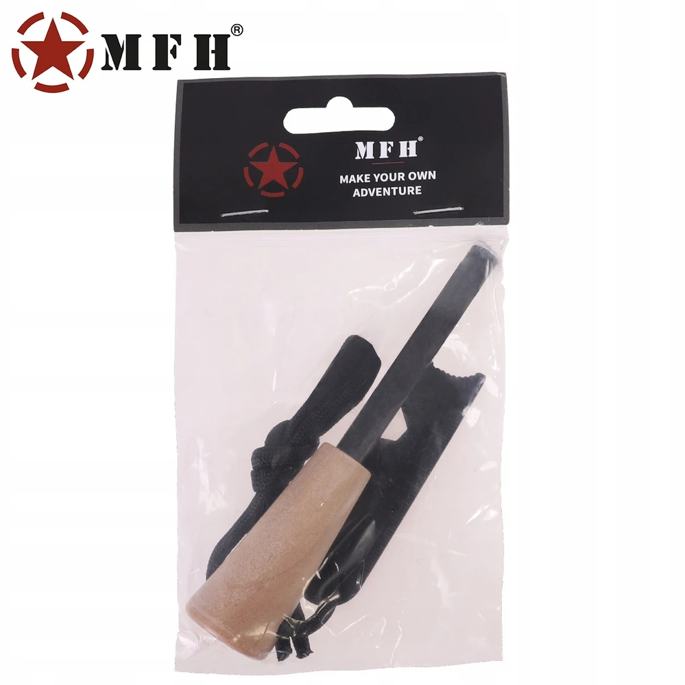 Mfh Essential magnezinis titnagas su medine rankena ir virvele