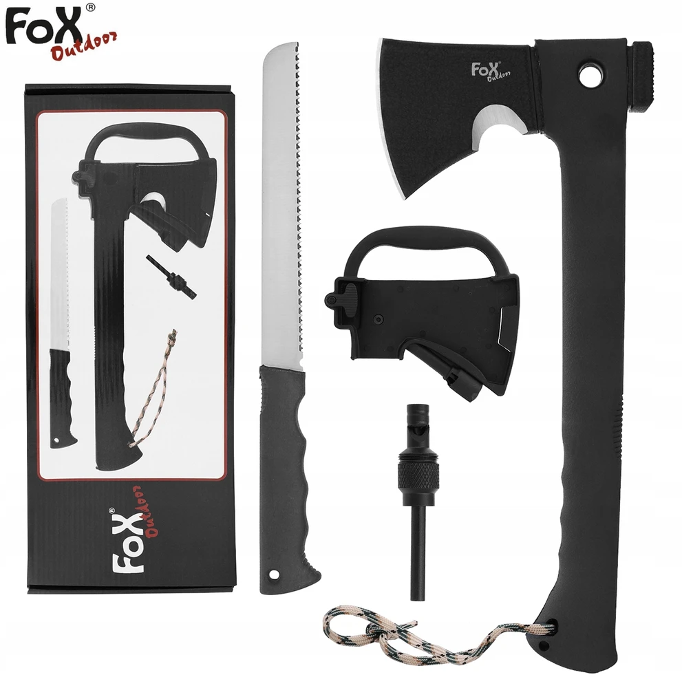 MFH Fox Outdoor išgyvenimo kirvukas su pjūklu (27755)