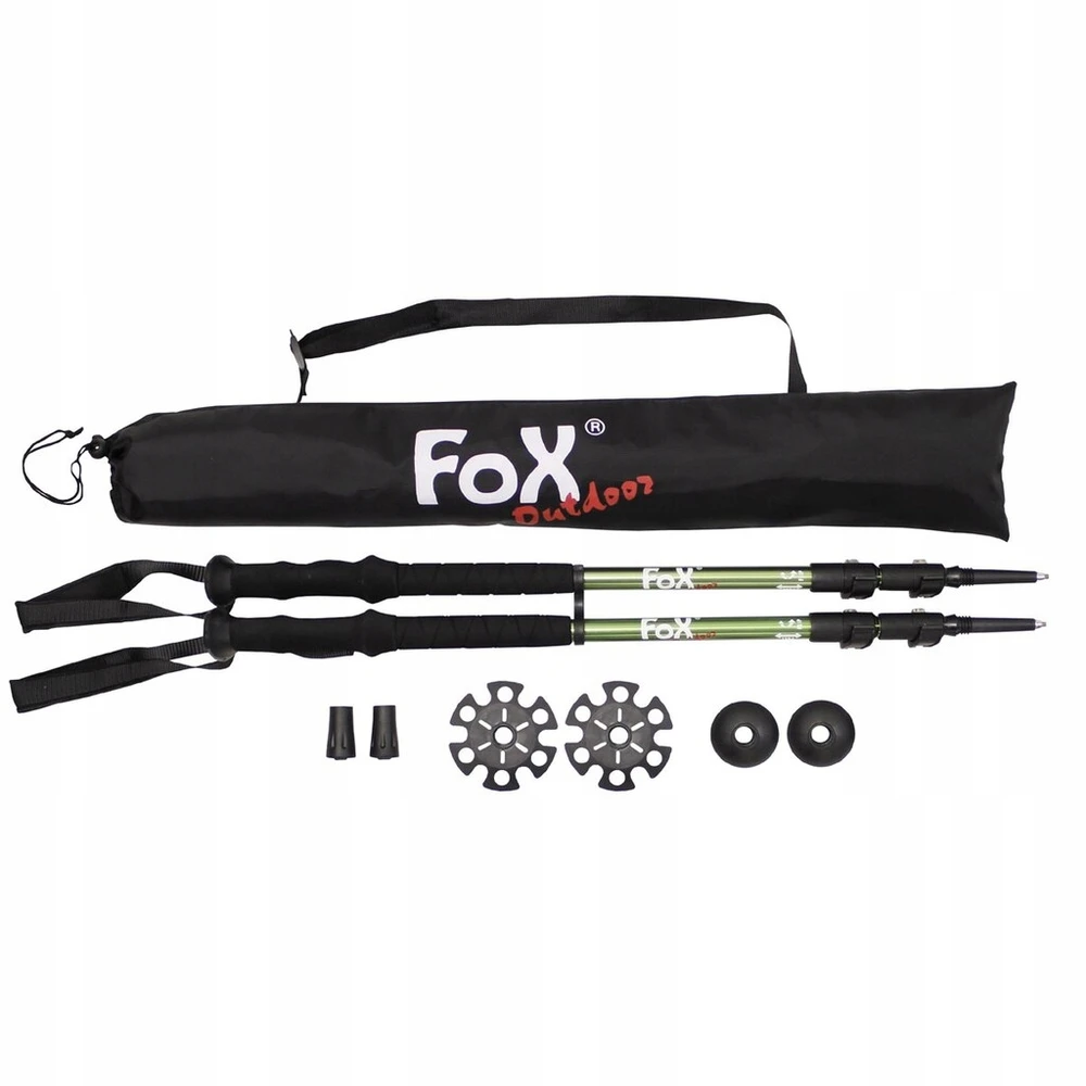 Fox Outdoor Mfh Lusen Sulankstomi Lazdos, Aliuminio, 63-135cm