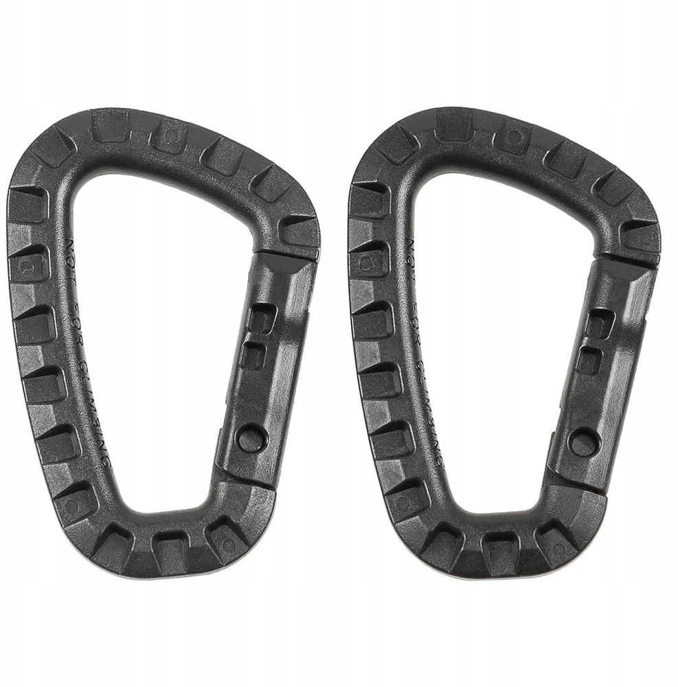MFH Max Fuchs Plastikinis D-formos juodas karabinas 7 mm x 8.5 cm