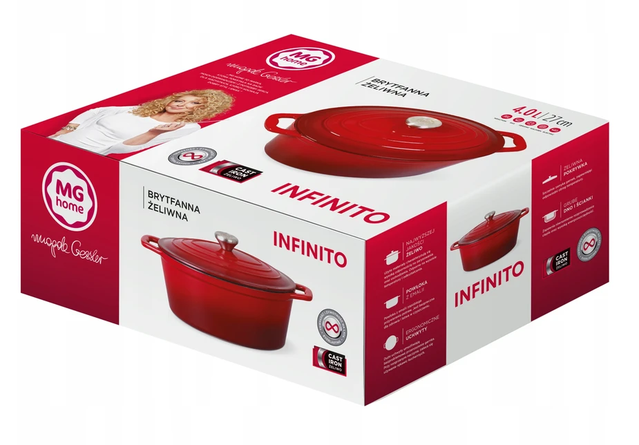MG home INFINITO ketaus kepimo keptuvė 28 cm 3,9 l