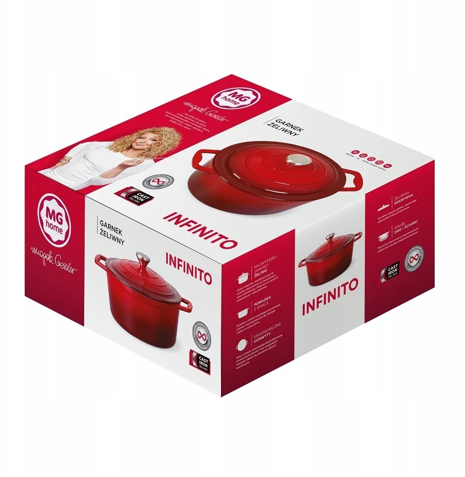 Mg Home KETUS puodas 2,1 Lit. Emaliuota katilo emalio indukcinė dujinė orkaitė