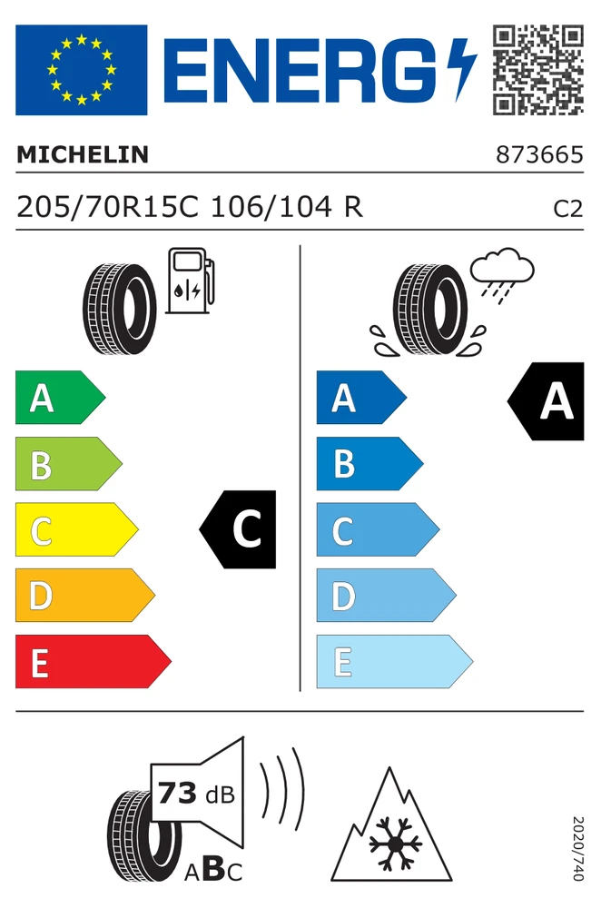 Michelin 205/70R15C AGILIS CROSSCLIMATE 106/104R