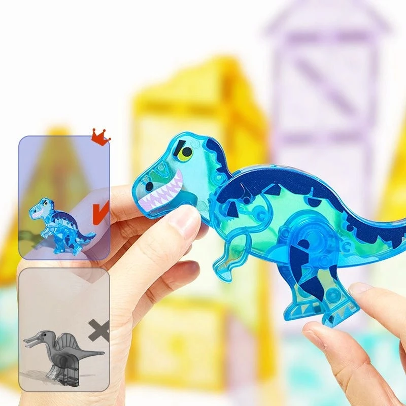 Mideer - Magnetinis konstruktorius - Dinozaurai - 48 dalių