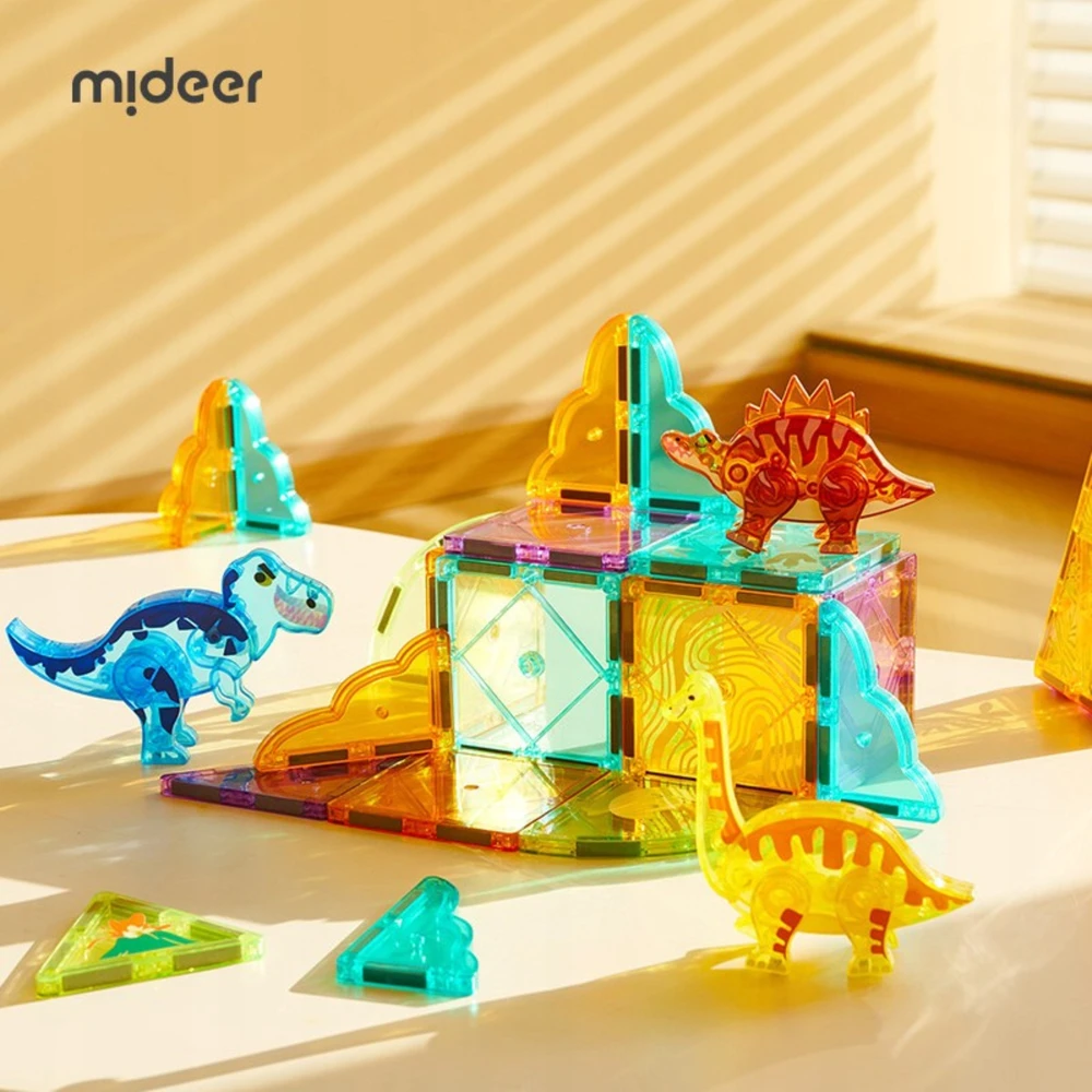 Mideer - Magnetinis konstruktorius - Dinozaurai - 48 dalių