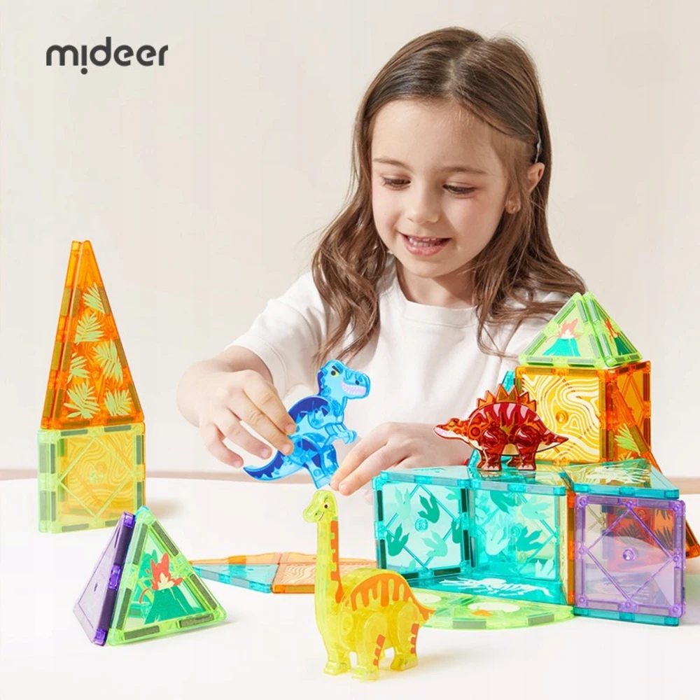 Mideer - Magnetinis konstruktorius - Dinozaurai - 48 dalių