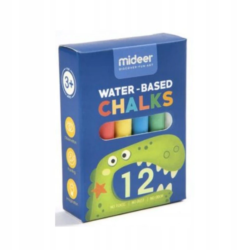 Mideer Spalvotos kreidelės vaikams Dinozauras 12 vnt.