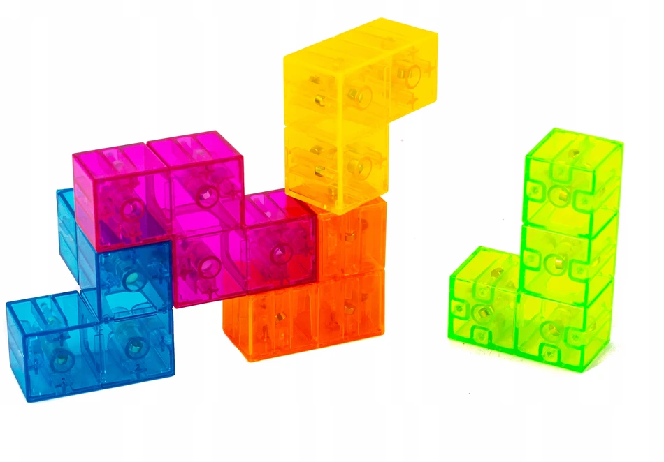 Midex 3D MAGNETINIAI BLOKAI, SPALVINGA ERDVINĖ DĖLĖ