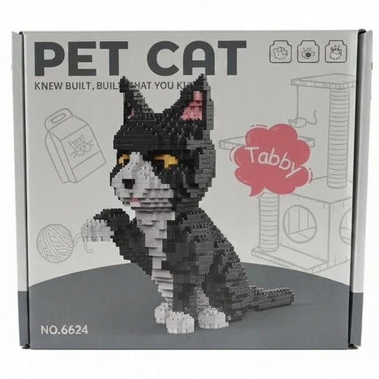 Midex CAT 3D KONSTRUKCINIAI BLOKAI KATĖS FIGŪLĖS SUAUGUSIEMS VAIKAMS 1250EL