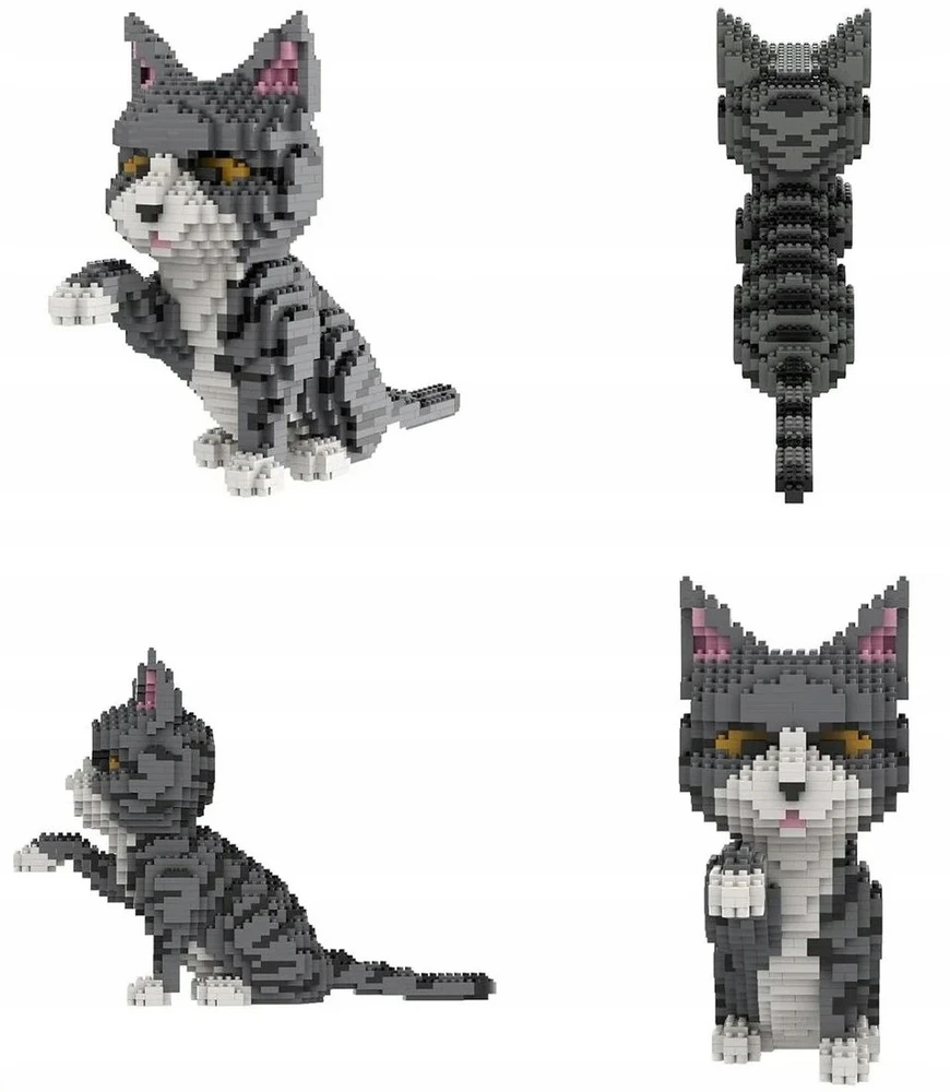 Midex CAT 3D KONSTRUKCINIAI BLOKAI KATĖS FIGŪLĖS SUAUGUSIEMS VAIKAMS 1250EL