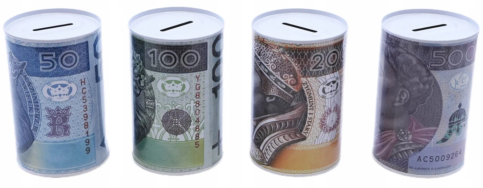 Midex Didelė SKARBONKA XXL PUSZKA METALOWA MONETY BANKNOTY ZŁOTÓWKI