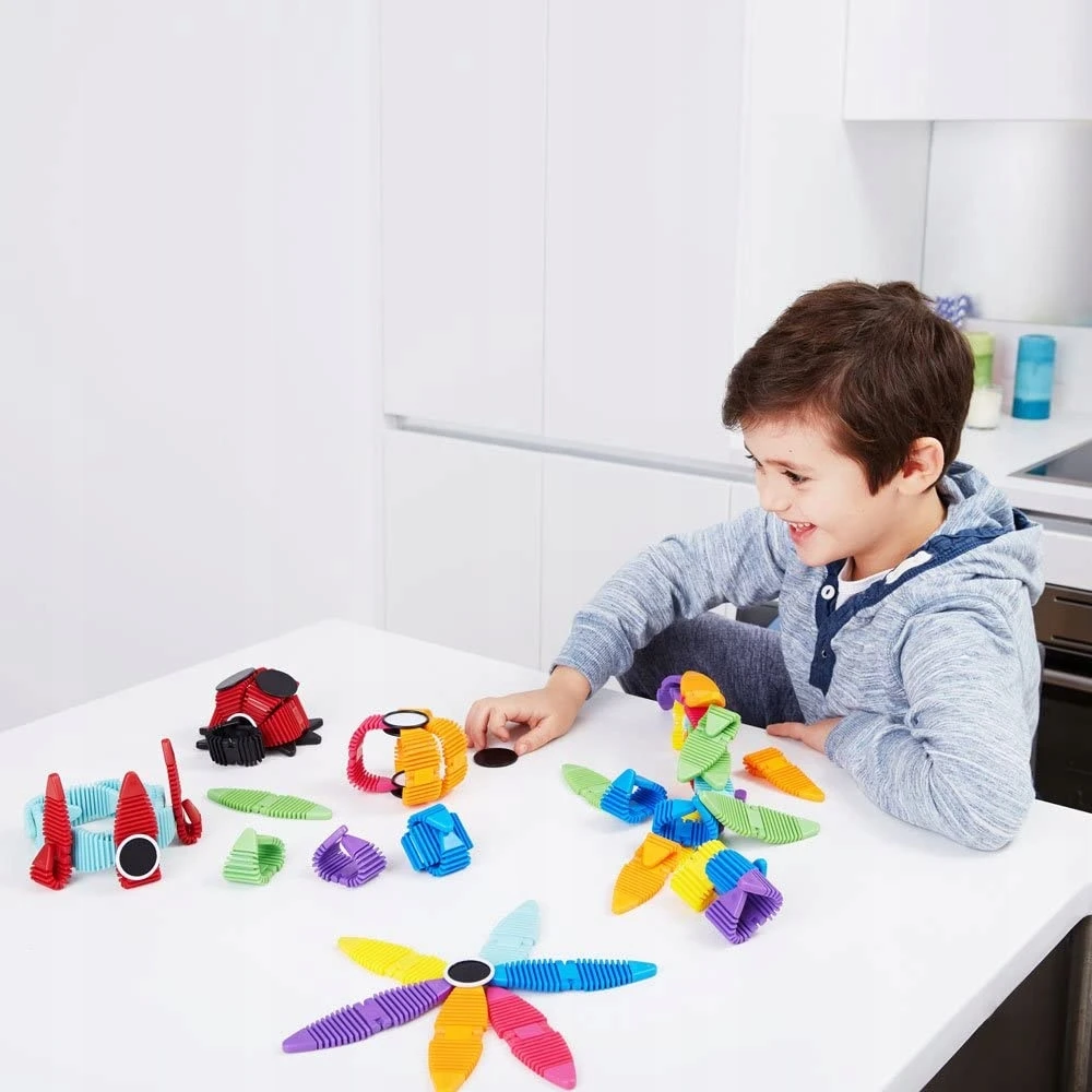 Midex LANKSČIŲ MAGNETINIŲ 3D BLOKŲ RINKINYS 34 vnt.