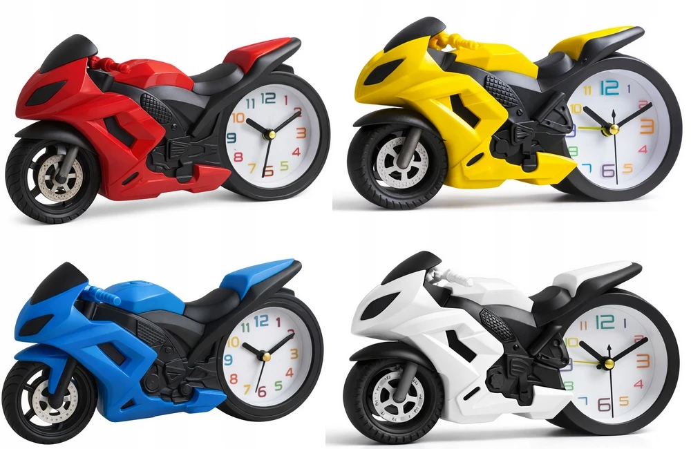 Midex MOTORINIO MOTOCIKLO GELTONAS IR Juodas 19 x 11 CM Smulkintuvo Smulkintuvo LAIKRODŽIO SIGNALAS