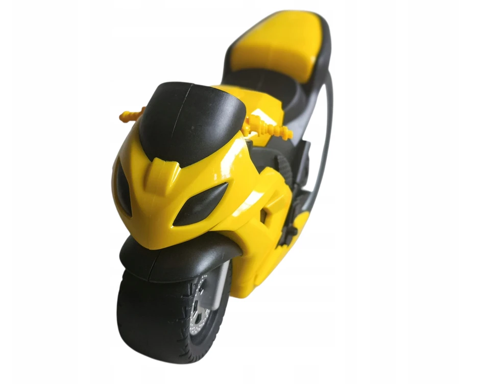 Midex MOTORINIO MOTOCIKLO GELTONAS IR Juodas 19 x 11 CM Smulkintuvo Smulkintuvo LAIKRODŽIO SIGNALAS