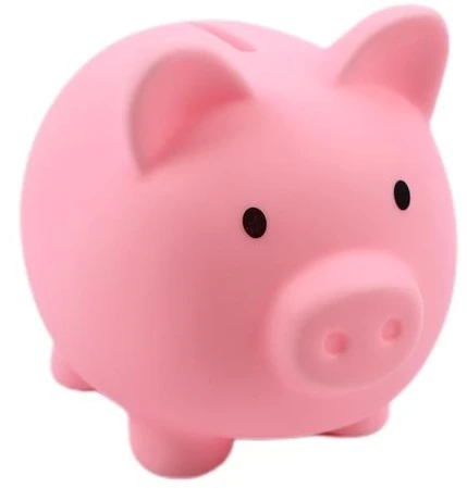 Midex PIGGY PINIGŲ DĖŽUTĖ, MAŽAS PLASTIKAS, ATIDARYMAS, ĮVAIRIŲ SPALVŲ