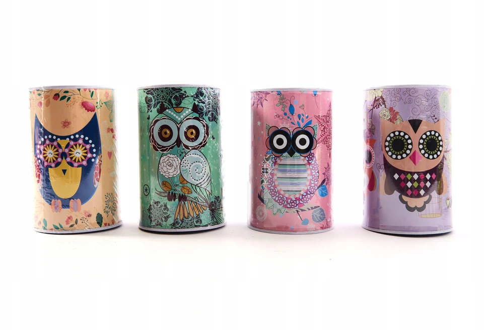 Midex SPALVOTAS OWL PIGGY BANK GALI ĮVAIRIŲ SPALVŲ