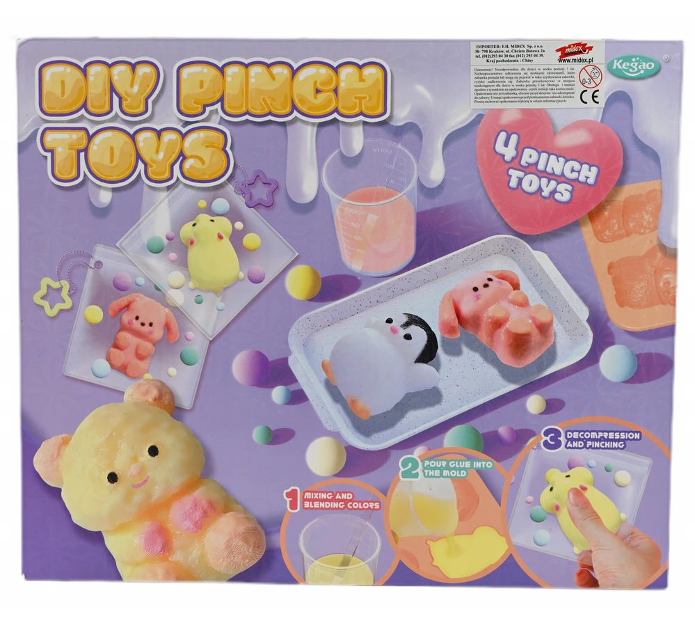 Midex SQUISHY SLIME GLUTEK GYVŪNAI SQUISHY SLIME GLUTEK DIY DOVANŲ RINKINYS