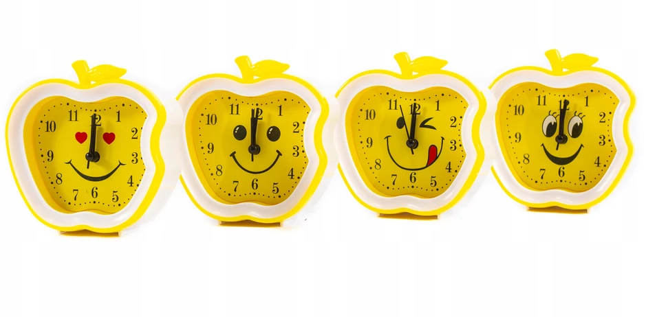 Midex ZEGAR Z BUDZIKIEM JABŁKO EMOJI Różne Wzory