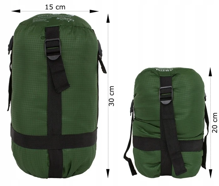 Miegmaišis Campus Vello 80 L, 220 x 80 x 50, žalias