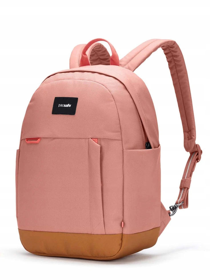 Miesto kuprinė Pacsafe Go 15 l su RFID apsauga nuo vagystės - rožinė