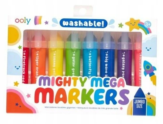 "Mighty Mega" plaunamieji markeriai 8 spalvų - ooly