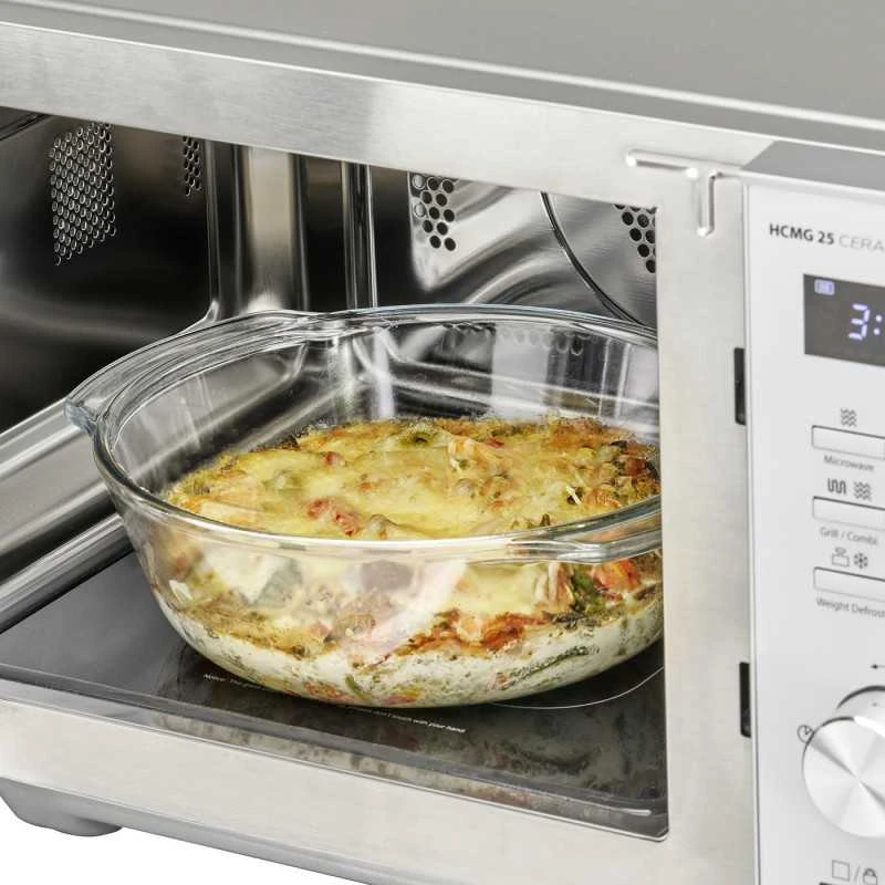 Caso | Mikrobangų krosnelė | Chef HCMG 25 | Laisvai pastatoma | 900 W | Konvekcinė | Grotelės | Nerūdijančio plieno