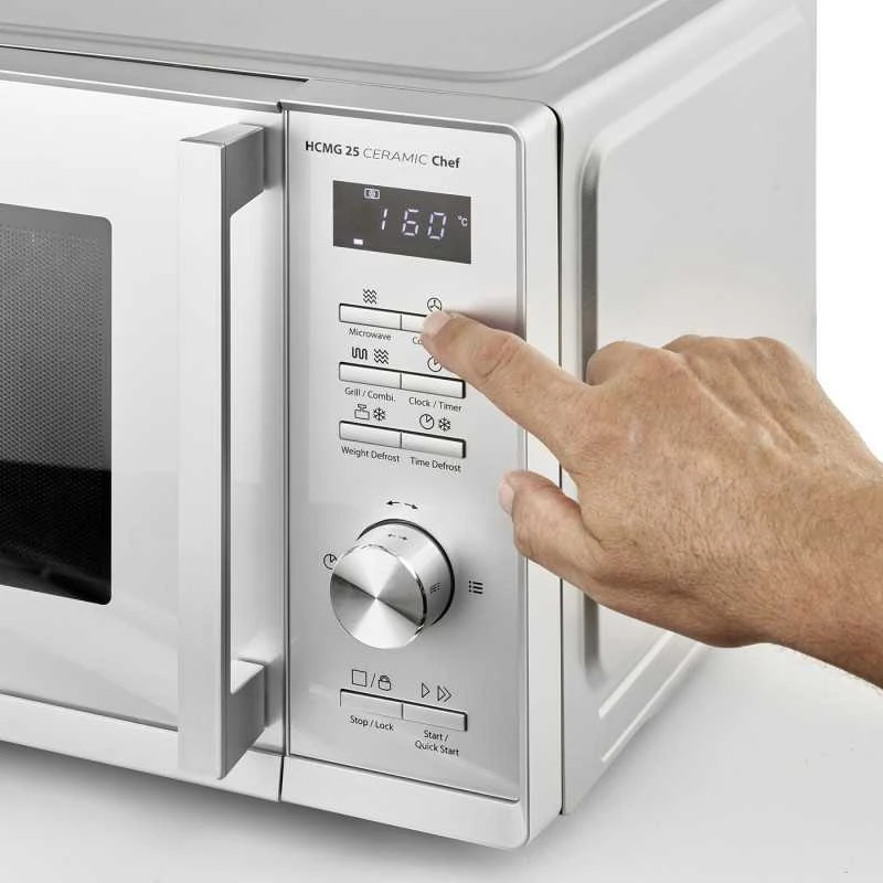 Caso | Mikrobangų krosnelė | Chef HCMG 25 | Laisvai pastatoma | 900 W | Konvekcinė | Grotelės | Nerūdijančio plieno