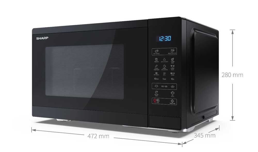 Mikrobangų krosnelė Sharp YC-MG252AE-B, 25L + Grilius
