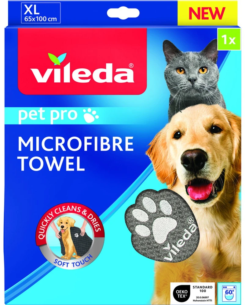Mikropluošto rankšluostis gyvūnams VILEDA PET PRO, XL dydis