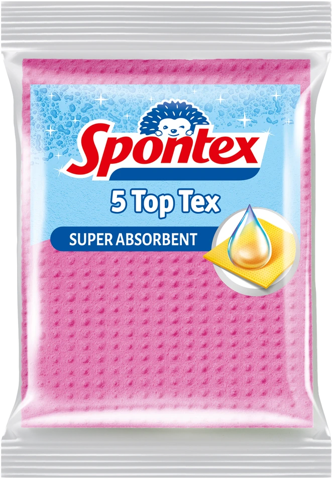 Mikropluošto šluostės su porolonu Spontex Multipack, 3 vnt.