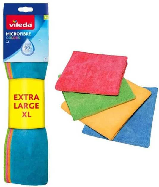 Mikropluošto šluostės Vileda Color XL 4vnt