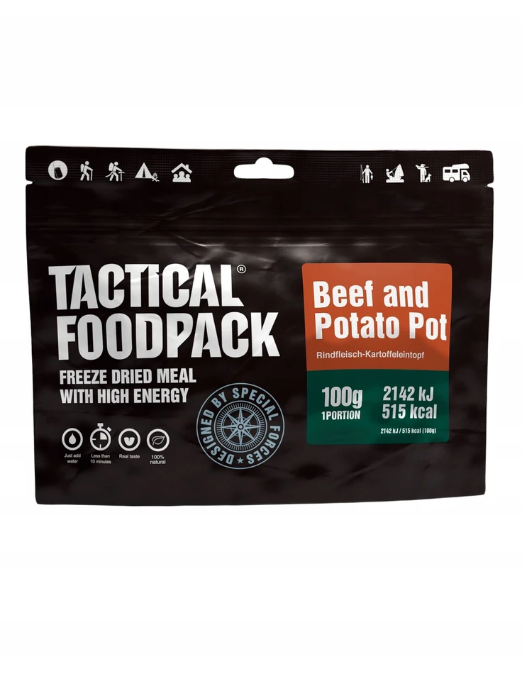Mil-Tec Liofilizuotas Tactical Foodpack Guliašas su jautiena ir bulvėmis 370 g