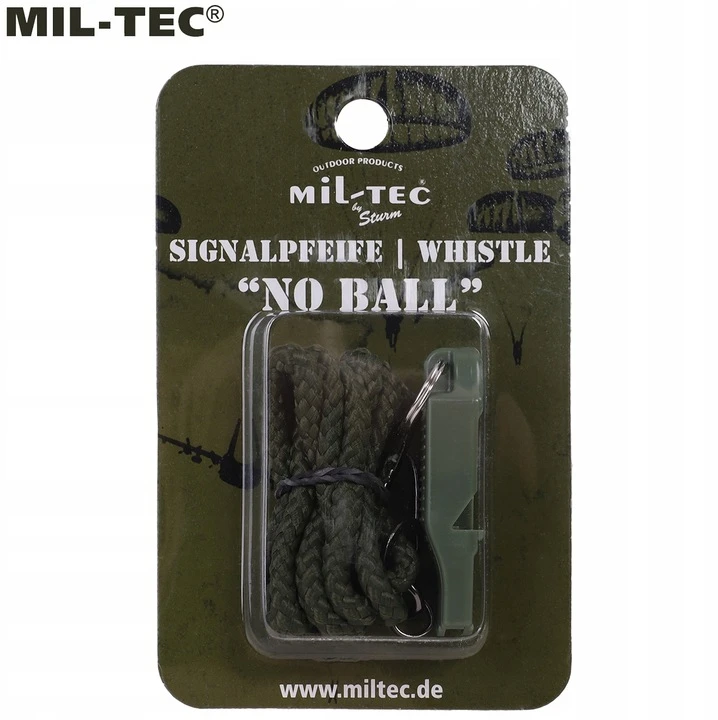 Mil-tec Signalinis švilpukas be rutuliuko, su virvele
