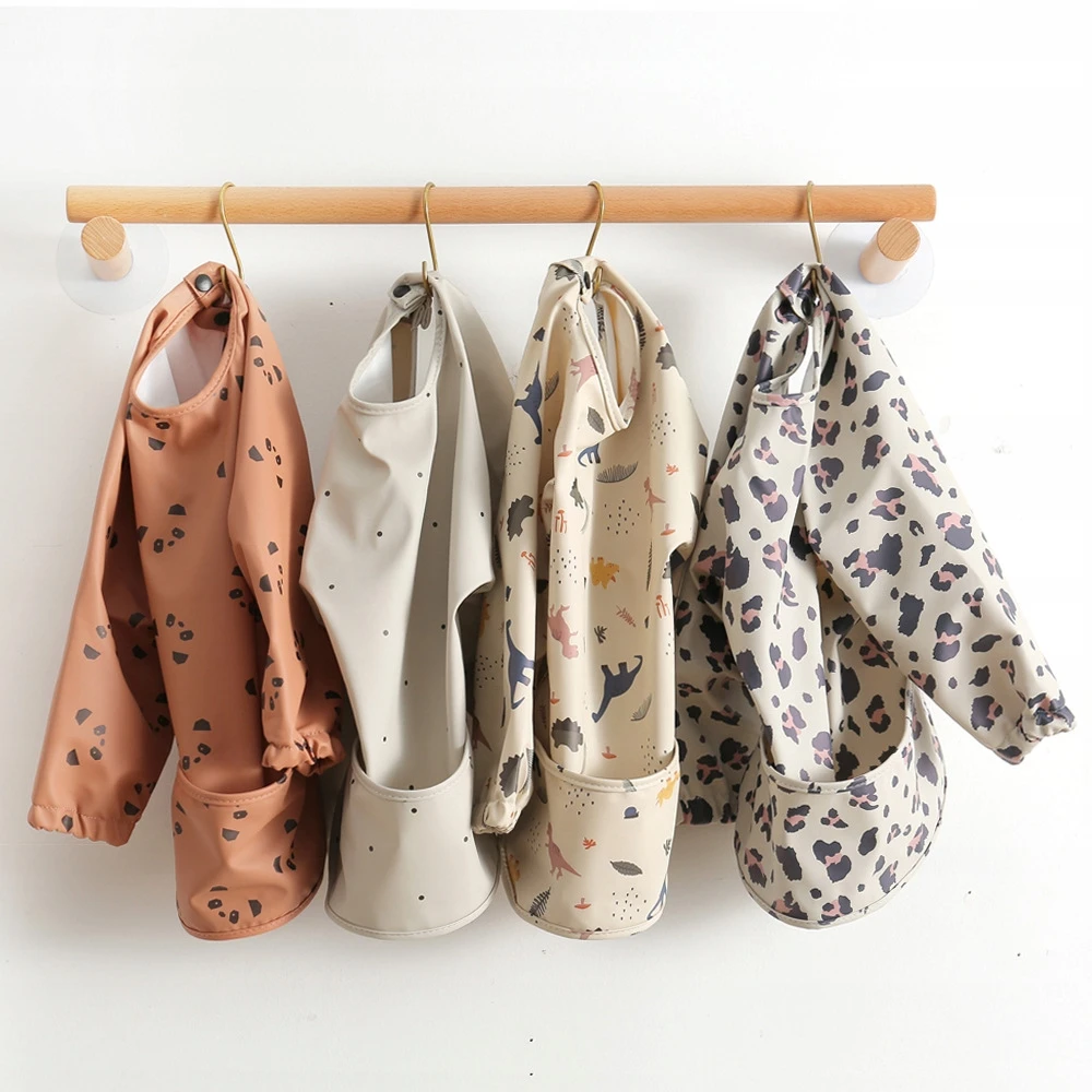 MilaBaby Guminė prijuostė su rankovėmis ir Pocket Premium 6M+
