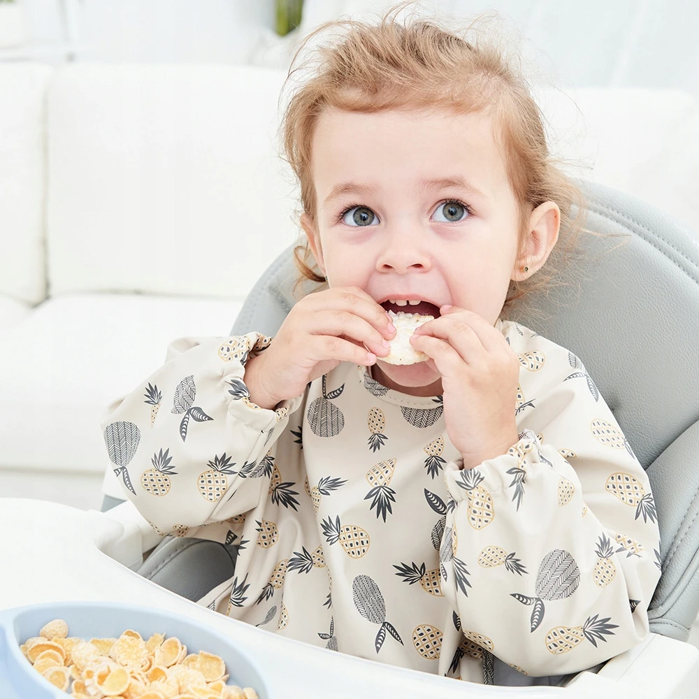 MilaBaby Guminė prijuostė su rankovėmis ir Pocket Premium 6M+