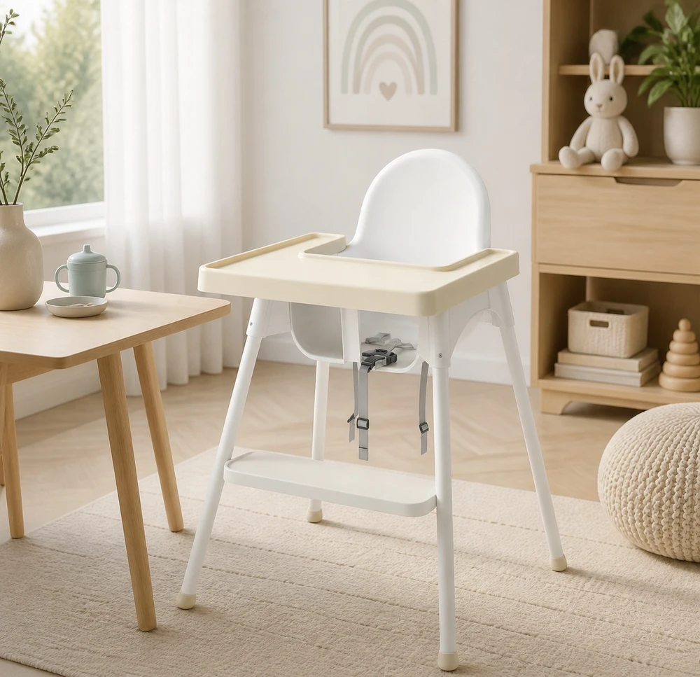Milababy Pilnas silikoninis kilimėlis, atitinkantis „Ikea Antilop Sand rusvai gelsvas“ kėdę