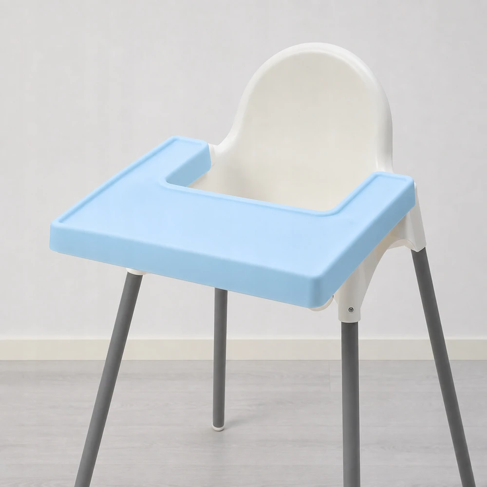 Milababy Pilnas silikoninis kilimėlis, priderintas prie Ikea Antilop Sky Mėlyna kėdės