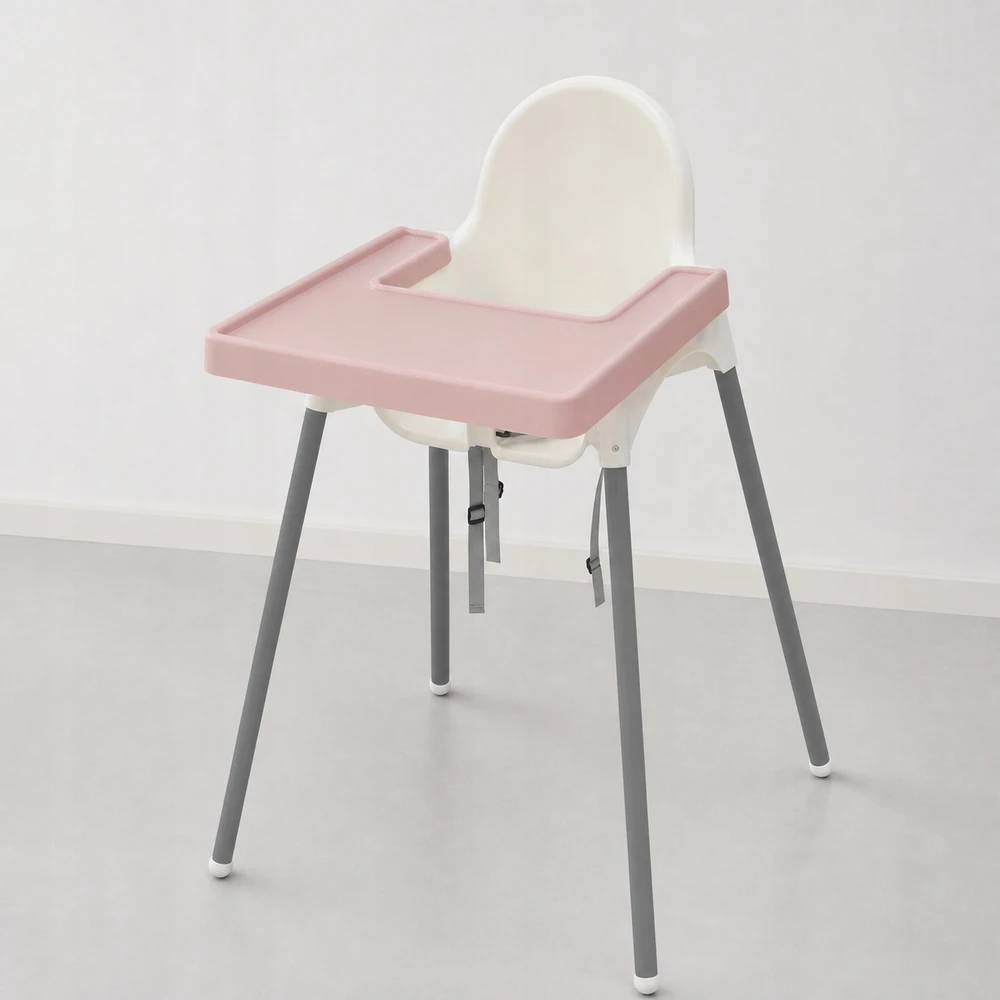 Milababy Pilnas silikoninis kilimėlis, priderintas prie Ikea Antilop rožinės kėdės