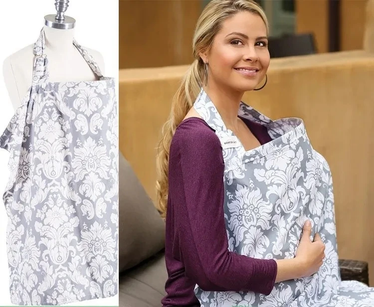 Milababy Standintas šėrimo šalikas su langu, bambukiniu užvalkalu, vytiniu