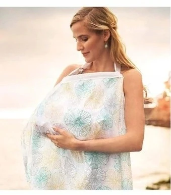 Milababy Sutvirtintas maitinimo šalikas, užvalkalas su langeliu, bambukinis užvalkalas + dėklas