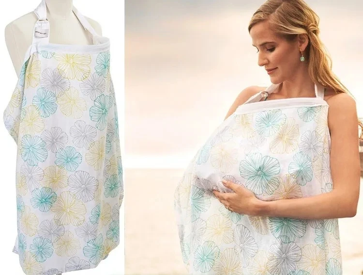 Milababy Sutvirtintas maitinimo šalikas, užvalkalas su langeliu, bambukinis užvalkalas + dėklas