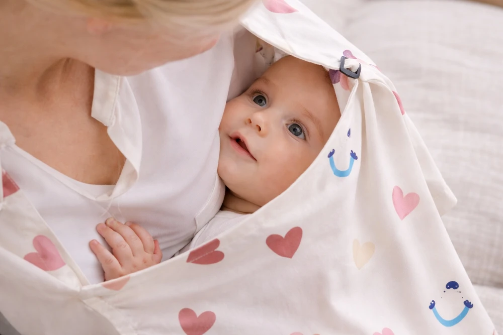 Milababy Žindymo šalikas su standintu širdies langeliu