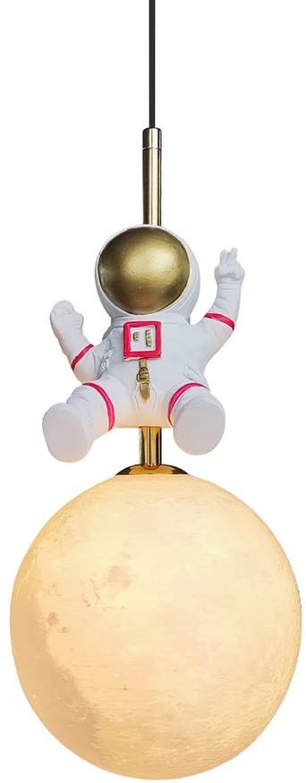 Milagro Pakabinamas šviestuvas Astronautas E27 baltas/auksinis