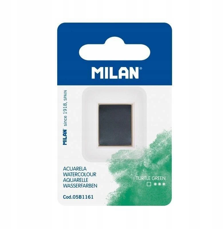 Milan akvareliniai dažai "vėžlys" - žali, 1.5x2cm