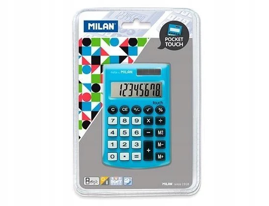 Milan Pocket Touch kalkuliatorius, mėlynas