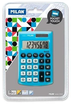 Milan Pocket Touch skaičiuoklis, mėlynas