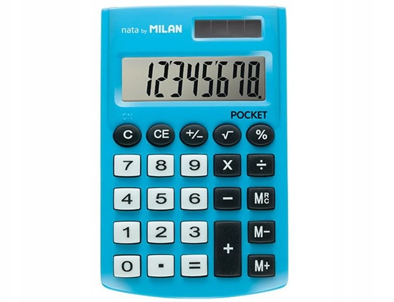 Milan Pocket Touch skaičiuoklis, mėlynas